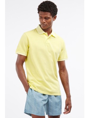 Barbour Washed Sports Polo Yaka YE93 Lemon Zest