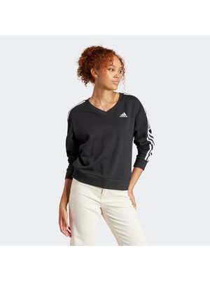 adidas 3-Stripes V-Neck Kadın Sweatshirt IQ4835