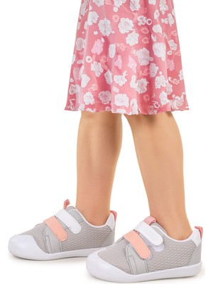Kiko Kids Textile Cırtlı Kız Bebek Spor Ayakkabı