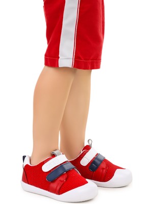 Kiko Kids Textile Cırtlı Erkek Bebek Spor Ayakkabı