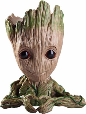 Çılgıntrend Galaksinin Koruyucuları Baby Groot Figür Kalpli Saksı Kalemlik