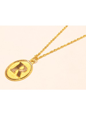 Güler Kuyumculuk Altın Halat Zincirli Nostaljik R Harfi