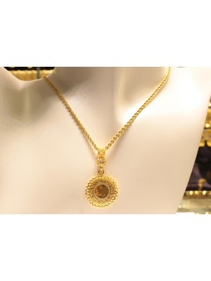 Güler Kuyumculuk Altın Baskı Çeyrek Altınlı Halat Zincir