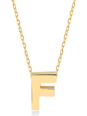 Güler Kuyumculuk 3 Boyutlu F Harf ve Zinciri