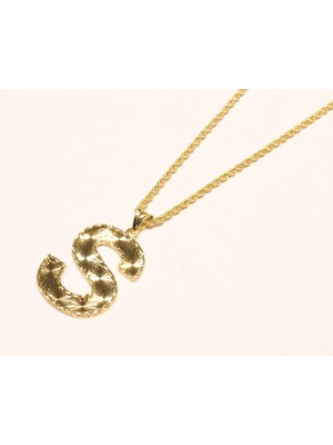 Güler Kuyumculuk Altın Halat Zincirli S Harfi