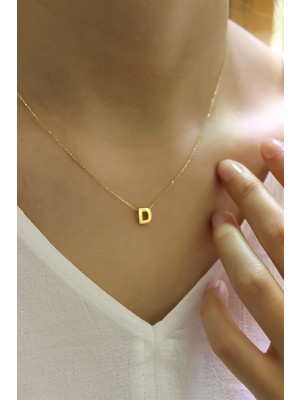 Güler Kuyumculuk 3 Boyutlu D Harfi ve Zinciri