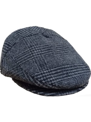 Salar Ticaret Desenli Kışlık Füme Erkek Kasket 56 cm