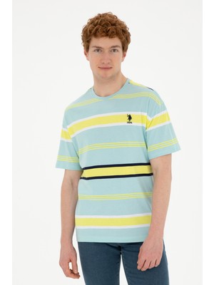 U.S. Polo Assn. Erkek Comfort Fit Bisiklet Yaka Mint Tişört 50287038-VR090