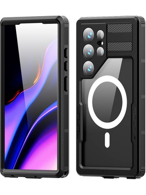 Farma İletişim Teknolojileri Samsung Galaxy S24 Ultra Uyumlu Frm Kılıf Magsafe Şarj Özellikli 1 - 1 Su Geçirmez Uyumlu Frm Kılıf - Siyah