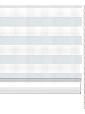 Binbir Perde Beyaz Düz Zebra Perde
