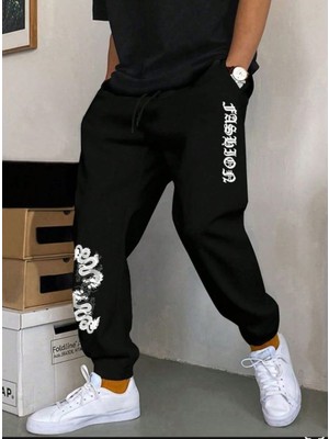 Amor Man Büyük Beden Özel Tasarım Fashıon Çift Ejderha Baskılı Yazlık Erkek Eşofman Takımı