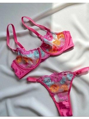 Dantel By Mls Dantel Pink Dream Bralet Takımı