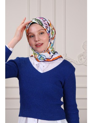 Nesscarf Mathilda Twill Eşarp Beyaz