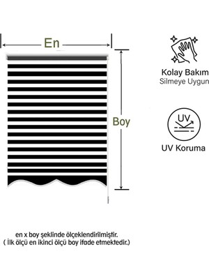 Binbir Perde Siyah Dilimli Zebra Perde