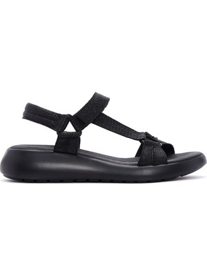 Derimod Kadın Siyah Bilekten Bantlı Comfort Sandalet 24SFE2352SM