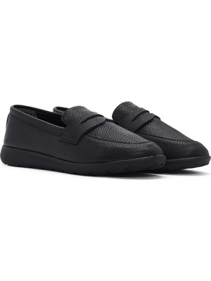 Derimod Kadın Siyah Maskülen Loafer 24SFE4025FT