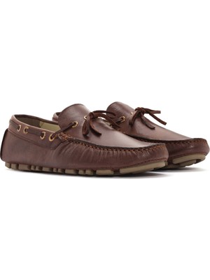 Derimod Erkek Kahverengi Deri Comfort Loafer 24SFD673318