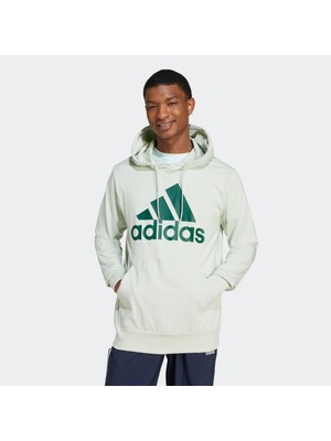 adidas Big Logo Singel Jersey Erkek Kapüşonlu Sweatshirt IX0141