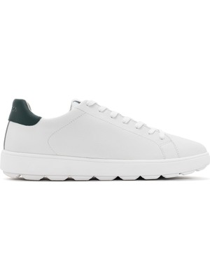 Geox Erkek Beyaz Spherica Ecub Bağcıklı Deri Sneaker U45GPA0009BC1966
