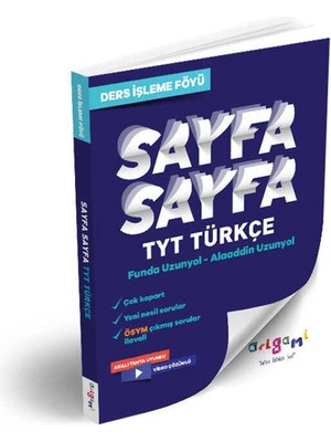 Tammat Yayıncılık TYT Türkçe Sayfa Sayfa Ders İşleme Föyü