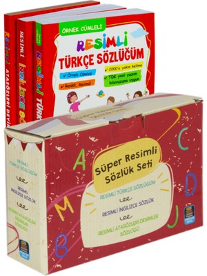 Mercan Okul Yayınları Süper Resimli Sözlük Seti 3 Kitap