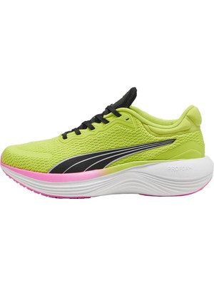 Puma Unisex Yol Koşusu Ayakkabısı Scend Pro Yeşil/Pembe/Beyaz Nefes Alabilir Yapı ve Silikon Taban