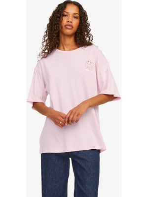 Jjxx Jxjade Loose Kadın Pembe T-Shirt 12256036-PINKLADY