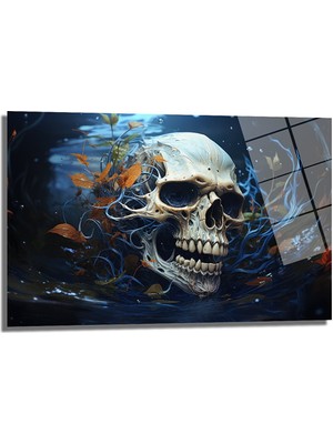 Glazella Kuru Kafa Dekorati̇f Yatay Cam Tablo Ev Dekorasyon Ofi̇s Dekorasyon