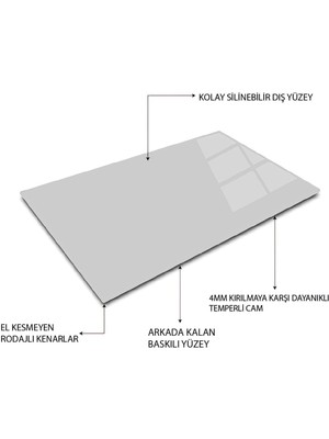 Glazella Hüznün Gemi̇leri̇ Dekorati̇f Di̇key Cam Tablo