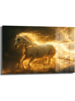 Glazella Yildirim At Dekorati̇f Yatay Cam Tablo