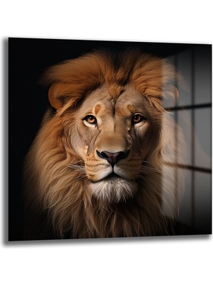 Glazella Aslan Kare Cam Tablo