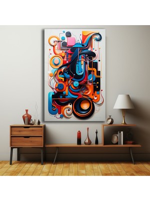 Glazella Soyut Di̇key Cam Tablo