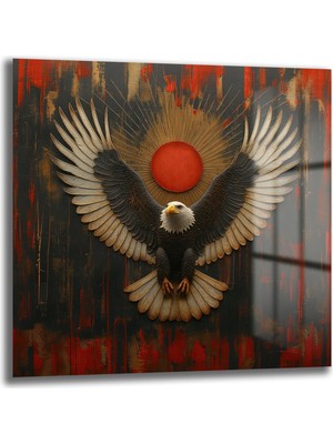 Glazella Modern Kartal Kare Cam Tablo