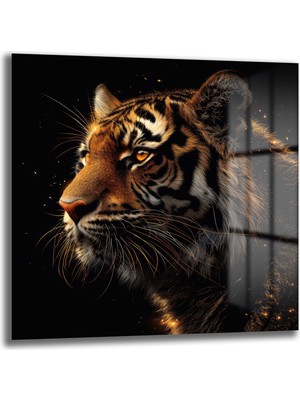 Glazella Kaplan Dekorati̇f Kare Cam Tablo