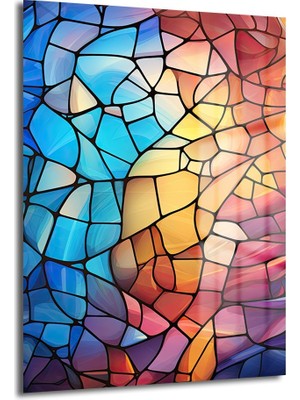 Glazella Akri̇li̇k Vi̇tray Cam Görünüm Dekorati̇f Di̇key Cam Tablo, Kafe Dekorasyon