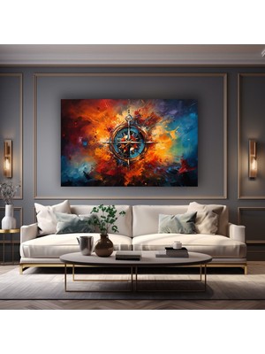 Glazella Pusula Dekorati̇f Yatay Cam Tablo