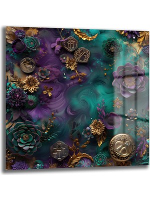 Glazella Dekorati̇f Kare Cam Tablo