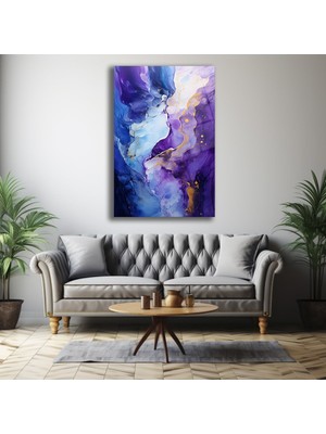 Glazella Soyut Parlak Desen Cam Tablo