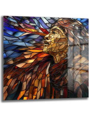 Glazella Vi̇tray Kızilderi̇li̇ Kare Cam Tablo