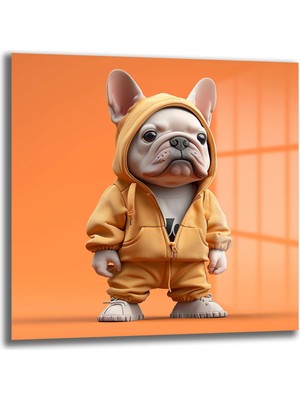 Glazella Minimal French Bulldog Cam Tablo