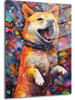 Glazella Doge Köpek Meme Coi̇n Di̇key Cam Tablo