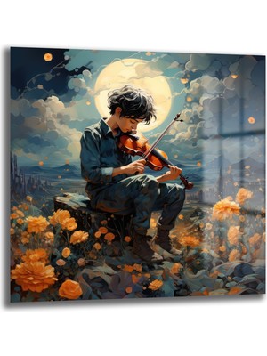 Glazella Müzi̇syen Çocuk Kare Cam Tablo