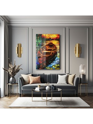 Glazella Vi̇tray Sandal Dekorati̇f Di̇key Cam Tablo