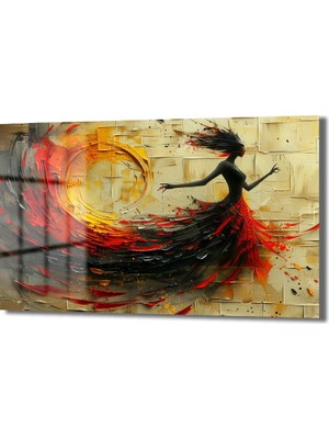 Glazella Soyut Dans Cam Tablo