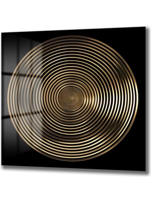 Glazella Siyah Altın Hipnoz Cam Tablo