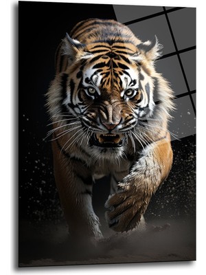 Glazella Kaplan Dekorati̇f Di̇key Cam Tablo, Ev Dekorasyonu, Ofi̇s Dekorasyonu