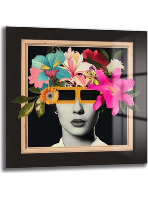 Glazella Moda Kadın Kare Cam Tablo