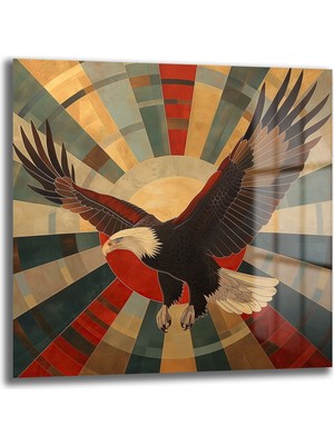 Glazella Kartal Kare Cam Tablo