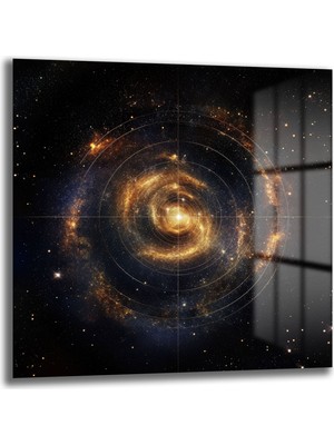 Glazella Uzay Kare Cam Tablo