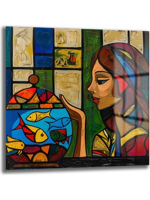 Glazella Kübizm Kare Cam Tablo